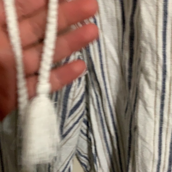 Linen Blue and White Pant 14 - Picture 4 of 6